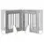 Vrata za pse s postoljem 4 pcs Siva sonoma 60 x 60 cm
