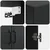 Set ormara 2 pcs Crna Konstruirano drvo
