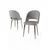 Hanah Home Set stolica Pane, 85x59x98 cm, 4 komada, Svetlosive