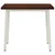 vidaXL 90 x 55 x 75 cm Masiven les akacije Temno rjava in bela
