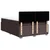 Vidaxl Box spring postelja z vzmetnico temno rjava 140x200 cm blago