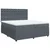 Vidaxl Box spring postelja z vzmetnico temno siva 200x200 cm žamet