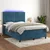 Vidaxl Box spring postelja z vzmetnico LED temno modra 140x190cm žamet