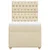 Vidaxl Box spring postelja z vzmetnico krem 80x200 cm blago