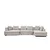 Atelier del Sofa Ugaona garnitura Padova 100x70x140cm Svetlosiva