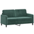2-dijelni set sofa tamnozeleni baršunasti