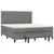 Vidaxl Box spring postelja z vzmetnico temno siva 160x200 cm blago