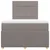 Vidaxl Box spring postelja z vzmetnico taupe 120x200 cm blago