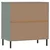Komoda s 3 ladice siva 77 x 40 x 79,5 cm od masivnog drva OSLO