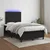 Krevet box spring s madracem LED crni 120 x 190 cm od tkanine