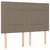 Vidaxl LED posteljno vzglavje taupe 144x5x118/128 cm blago
