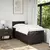 vidaXL Box spring postelja z vzmetnico temno rjava 90x200 cm blago