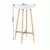 eoshop Barska miza, bela/hrast, premer 60 cm, IMAM