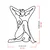 Wallity Zidna dekoracija Geometric Nude Woman, 38x50 cm, 1.2mm, Crna