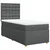 Vidaxl Box spring postelja z vzmetnico temno siva 90x200 cm blago