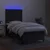 Vidaxl Box spring postelja z vzmetnico LED črna 100x200 cm blago