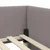 vidaXL Kotna postelja Taupe 90 x 200 cm Tkanina in oblikovan les