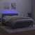 Vidaxl Box spring postelja z vzmetnico LED sv. siva 140x190 cm žamet