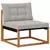 Set vanjskih sofa s jastukom 5 pcs Prirodna i svijetlo siva