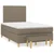 Vidaxl Box spring postelja z vzmetnico taupe 120x190 cm blago
