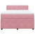 vidaXL Box spring postelja z vzmetnico roza 140x200 cm žamet