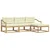 Set vanjskih sofa s jastukom 4 pcs Bijela i krem Poliester