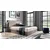 Boxspring postelja Wood 4 - 140x200 cm - temni hrast