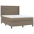Vidaxl Box spring postelja z vzmetnico taupe 140x190 cm blago