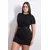 Trendyol Curve Ženska bluza Tbbss26Af00025, Crna