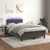 vidaXL Box spring postelja z vzmetnico LED temno siva 120x190 cm žamet