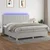 vidaXL Box spring postelja z vzmetnico LED sv. siva 200x200 cm blago