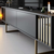 Hanah Home TV Komoda Gold Line, 180x48x30 cm, Antracit-Zlatne boje