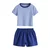 Next Pižama modra/temno modra/bela