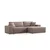 Atelier del Sofa Ugaona garnitura Pirlo 145x43x206cm Braon