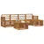 Set vanjskih sofa 6 kom. Prirodna
