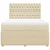 VIDAXL Box spring postelja z vzmetnico krem 140x190 cm blago