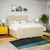 vidaXL vidaXL Box spring postelja z vzmetnico krem 200x200 cm blago, (21306738)