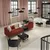 LILLEHEM Modul. sofa trosed s pom. stočićem, Gunnared smeđe-crvena/metal
