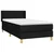 shumee Box spring postelja z vzmetnico črna 100x200 cm blago