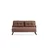 Atelier del Sofa Dvosed na razvlačenje Sando 2 Svetlobraon