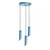 Opviq Luster Kesik-6916, 75-114cm, 40 cm, 3xE27, Plavi