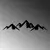 Wallity Zidna dekoracija Mountain-7, 54x14cm, Crna