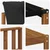 Set vanjskih sofa 5 kom. Prirodna i crna