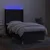 Vidaxl Box spring postelja z vzmetnico LED črna 90x200 cm blago