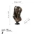 Aberto Design Dekorativna figura Woman With Veil, Bronzane boje