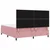 Vidaxl LED Box Spring Postelja z vzglavjem Roza 180 x 200 cm Žamet