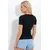 Trend Alacati Stili Ženska bluza kratkih rukava ALC-X11825, Crna