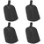 Glava lopate 4 pcs Crna 34,5 x 24 cm Čelik s prahom premazan