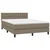Vidaxl Box spring postelja z vzmetnico taupe 140x190 cm blago