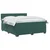 vidaXL Postelja boxspring z vzmetnico Temno zelena 200 x 200 cm Žamet